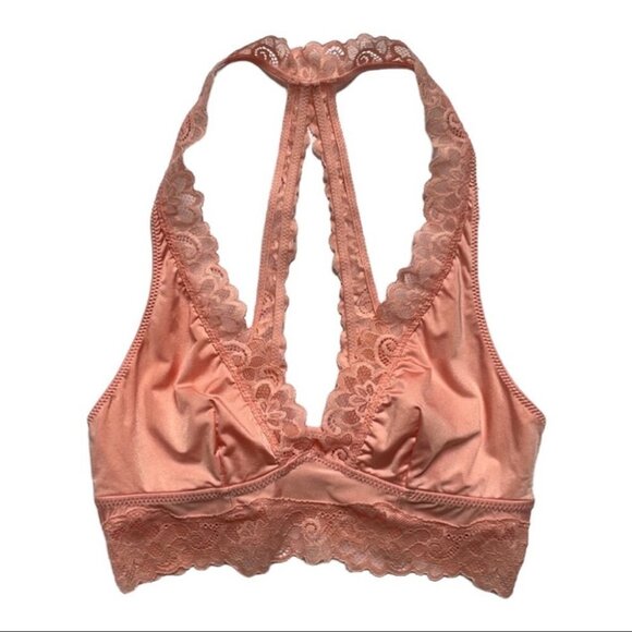 Nwot Aerie Lace Razor Back Coral Bralette - Picture 1 of 8